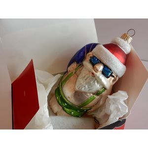 Christopher Radko Santa Claus Ornament Beach Bum Tropical
